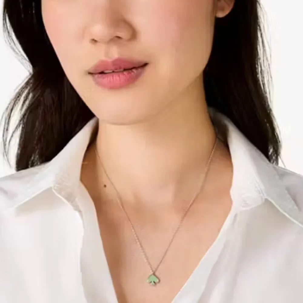 kate spade Everyday Spade Enamel Surf Pink Mini Pendant/NWT